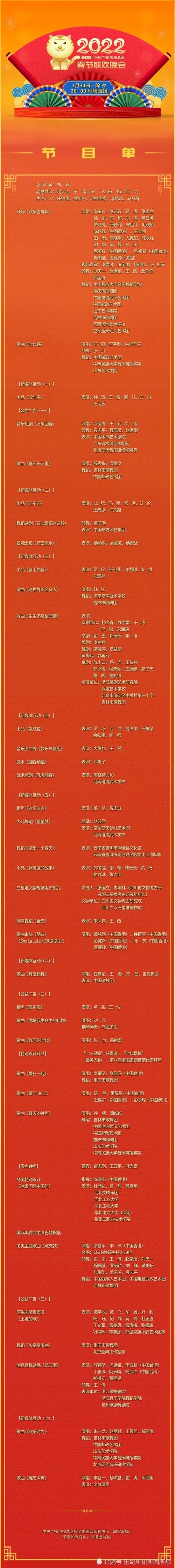 2022春晚节目单确认！TNT时代少年团惊喜亮相了吗？