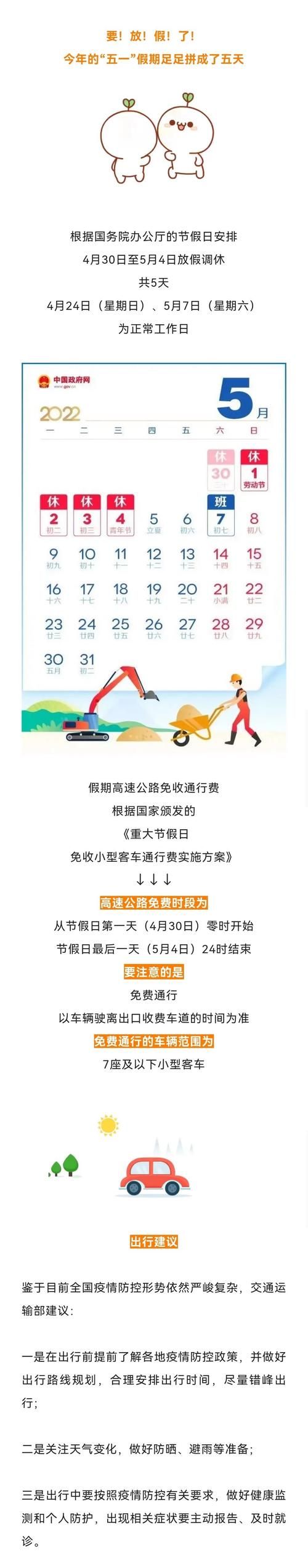 五一假期高速公路免费通行吗？详细时间及适用车辆介绍