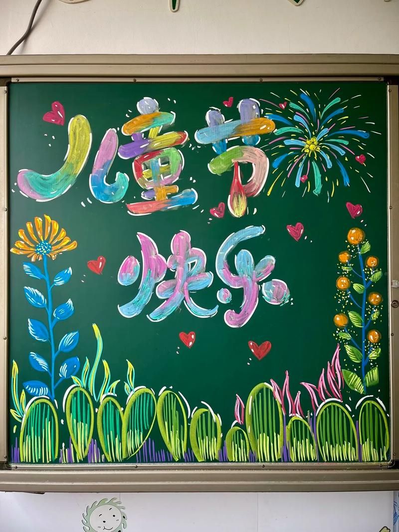 幼儿园六一儿童节板报，创意十足的儿童节板报设计