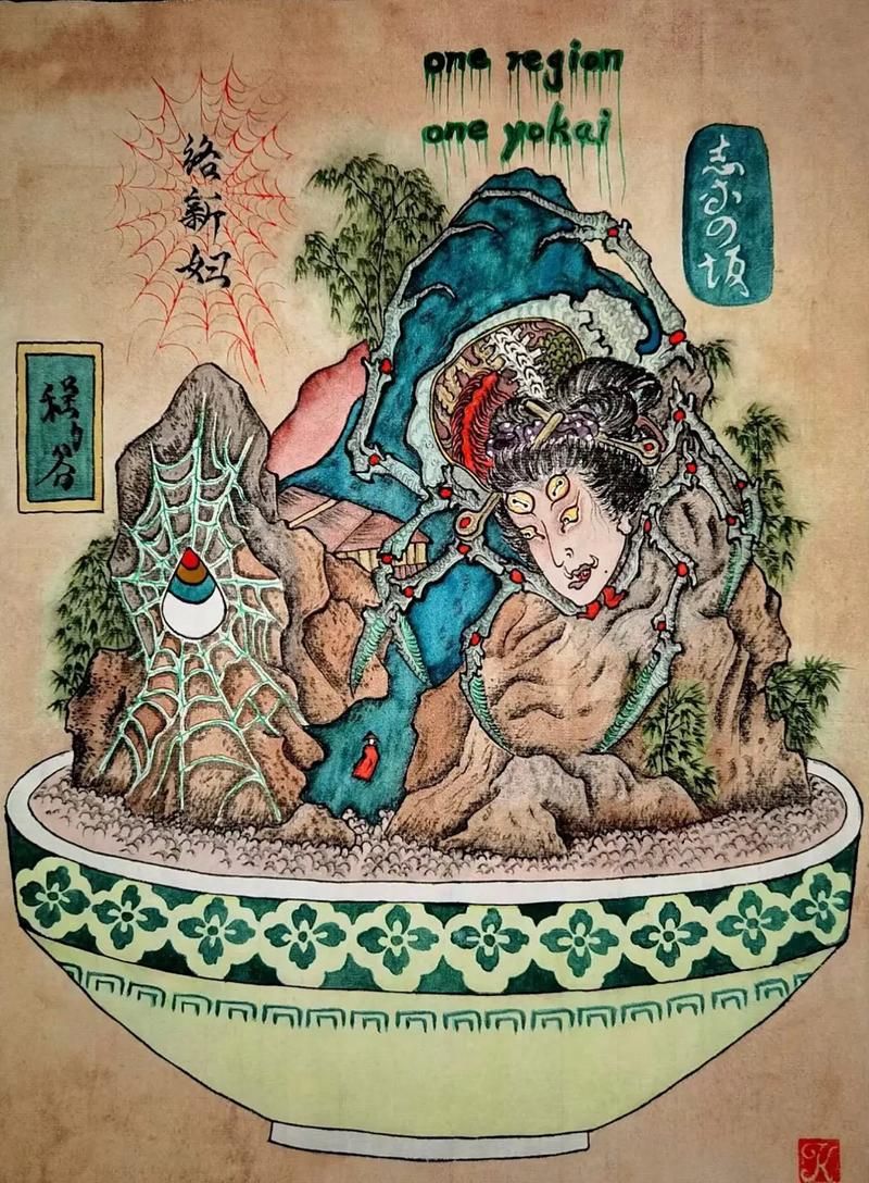 日本妖怪络新妇：她是美女还是可怕的蜘蛛精？