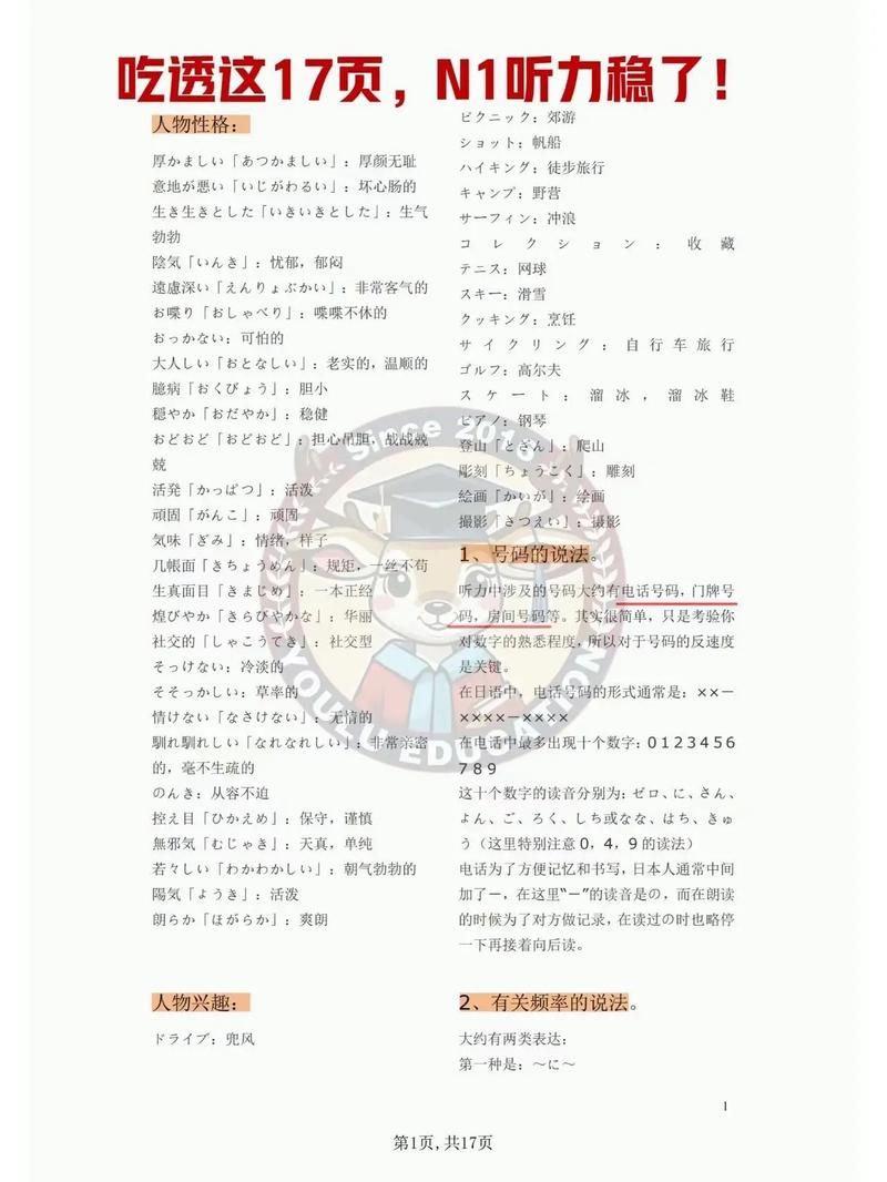 日语N1考试高分秘籍：词汇、语法、听力全攻略