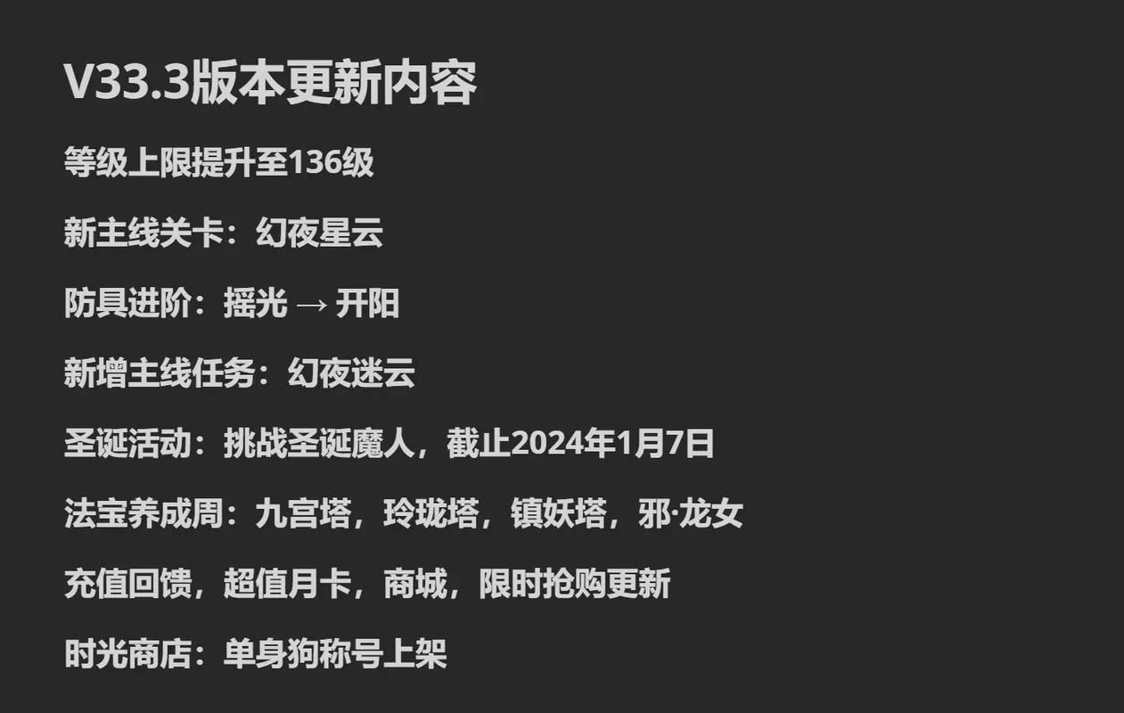 期待已久的游戏更新！一大波福利来袭，准备好迎接了吗？